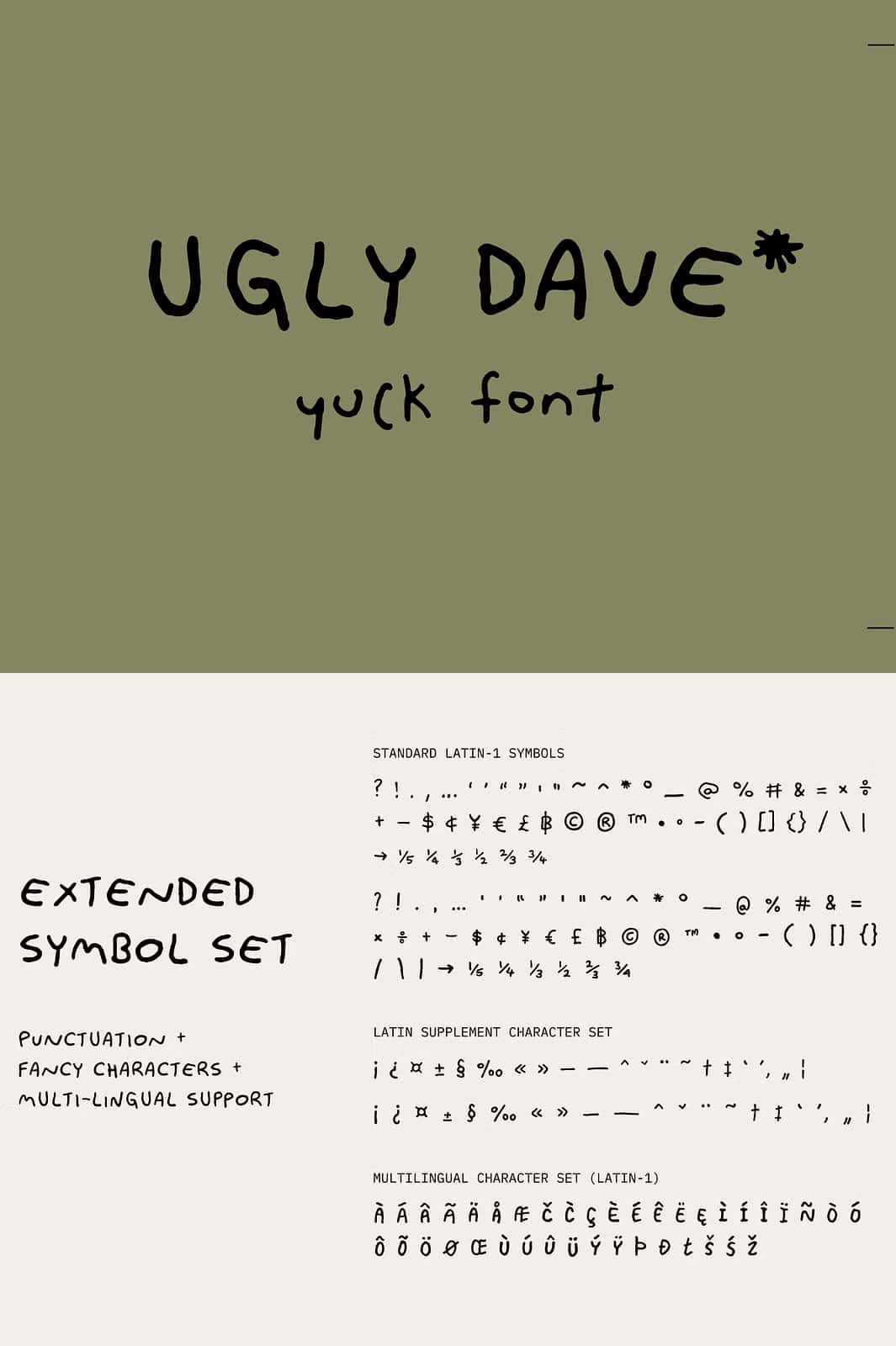 Ugly Dave Bad Handwriting Font - Leasted - Graphics Template Resources