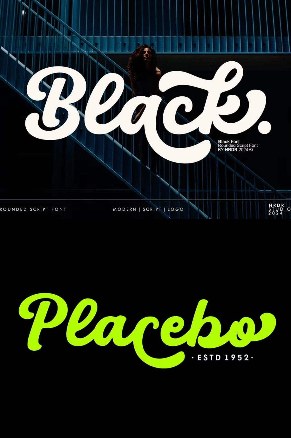 Black - Rounded Script Font - Leasted - Graphics Template Resources