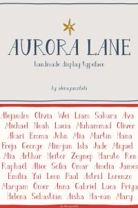 AURORA LANE - display typeface - Leasted - Graphics Template Resources