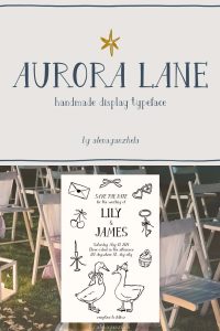 AURORA LANE - display typeface - Leasted - Graphics Template Resources