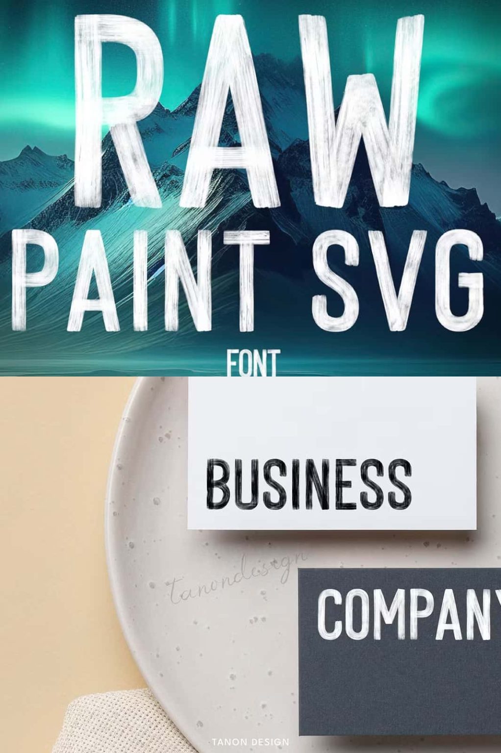 Raw Paint SVG Textured Brush font - Leasted - Graphics Template Resources
