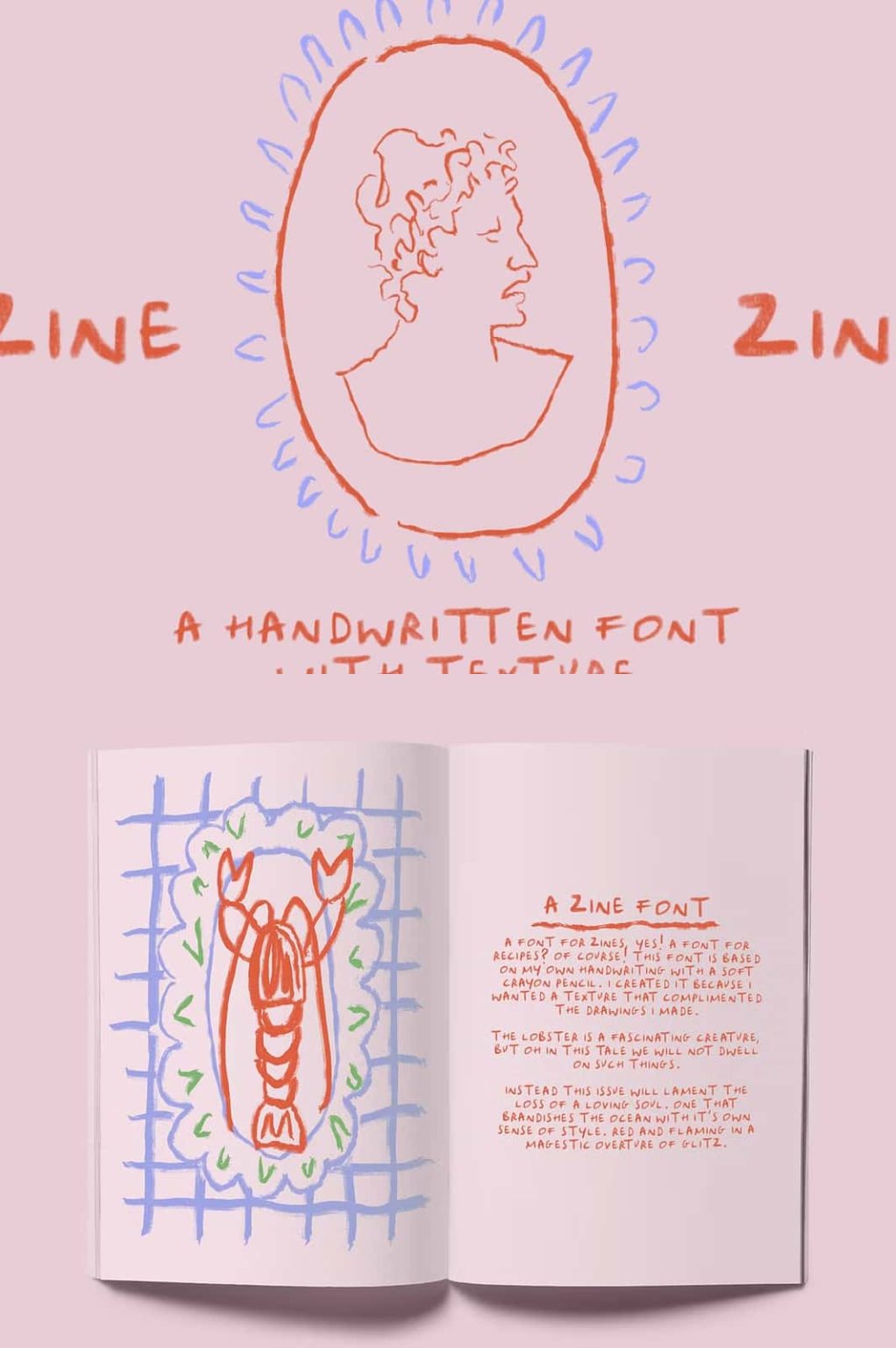 Zine Font SVG A Handwritten Font - Leasted - Graphics Template Resources