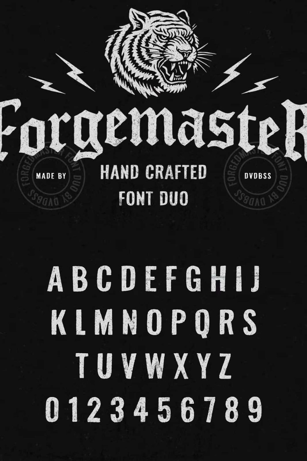 Forgemaster Script FORGEMASTER Font Duo - Leasted - Graphics Template Resources