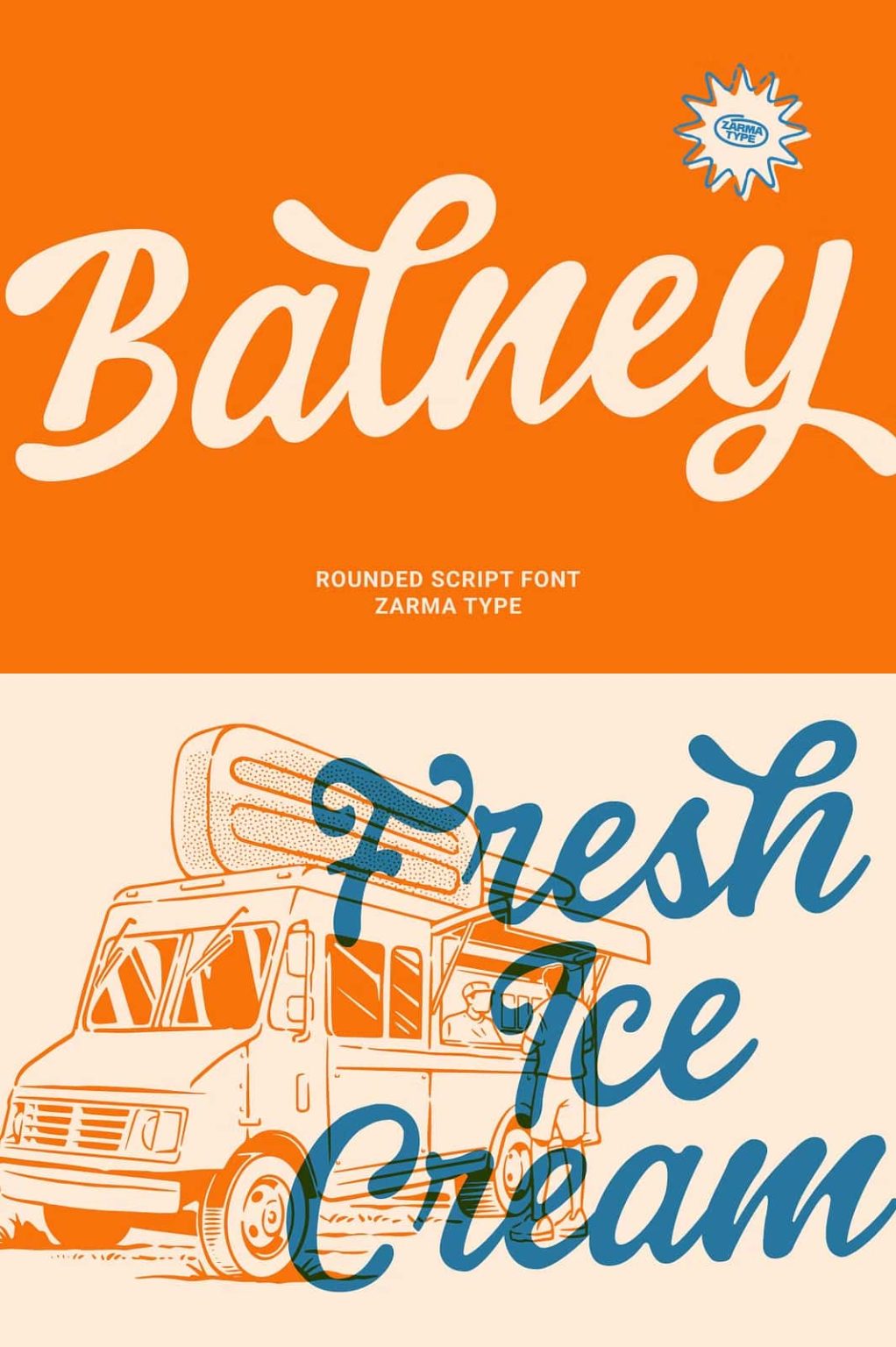 Balney - Rounded Script Font - Leasted - Graphics Template Resources