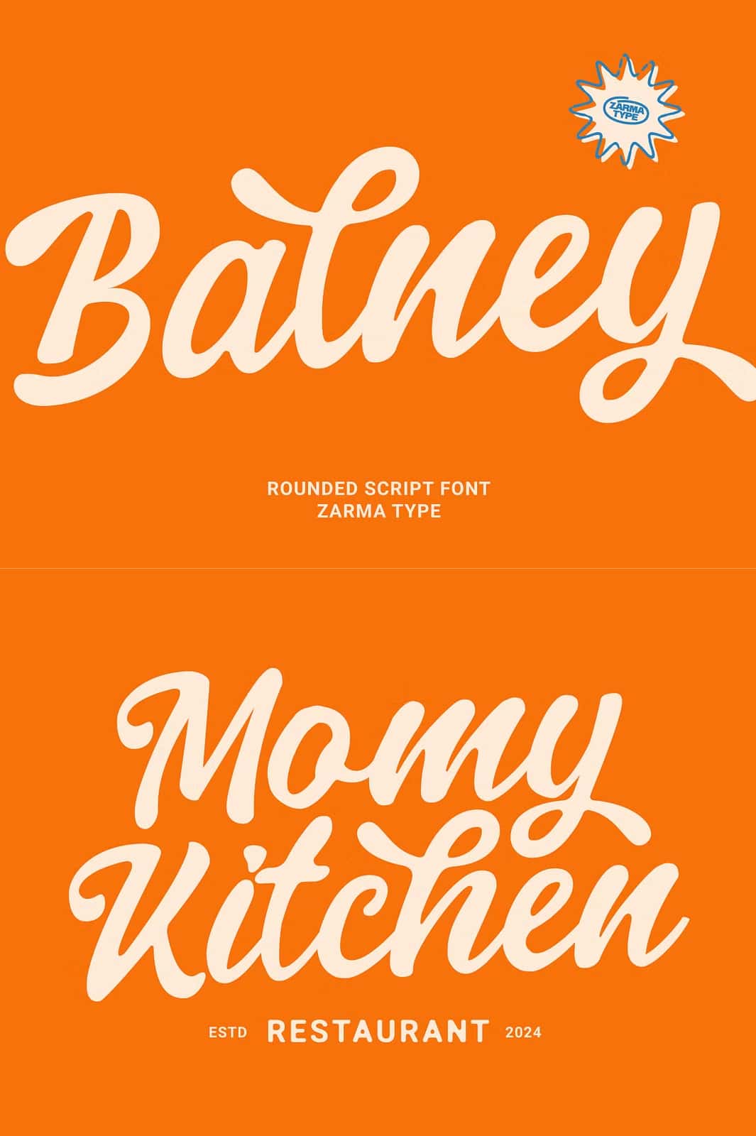 Balney - Rounded Script Font - Leasted - Graphics Template Resources