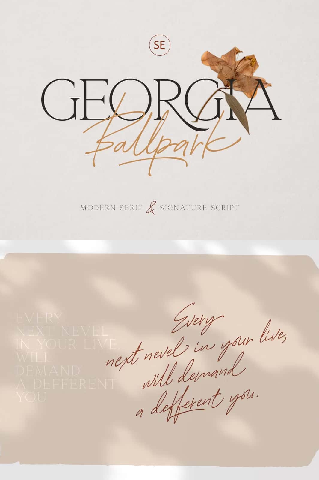 Georgia Ballpark - FONT DUO - Leasted - Graphics Template Resources