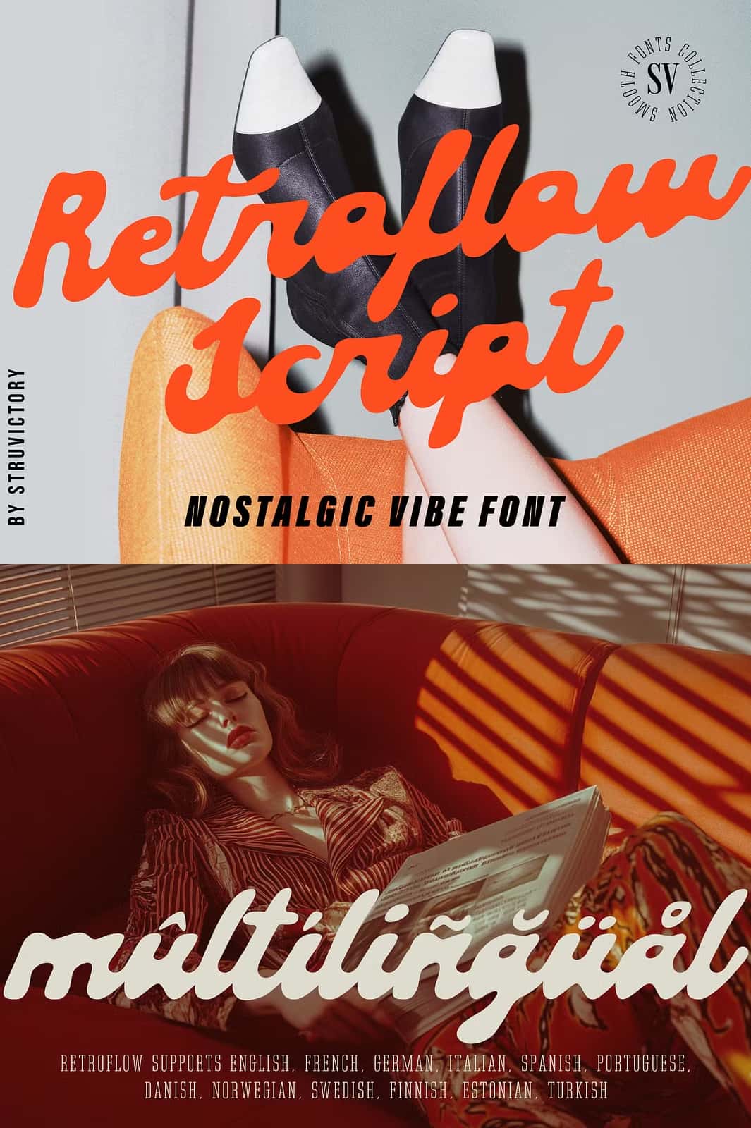 Retroflow Script Smooth Nostalgic - Leasted - Graphics Template Resources