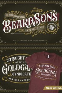 Beardsons - Layered Font - Leasted - Graphics Template Resources
