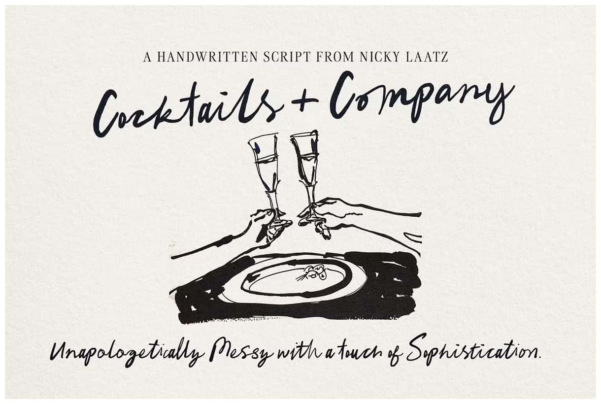Cocktails and Company Script - Leasted - Graphics Template Resources