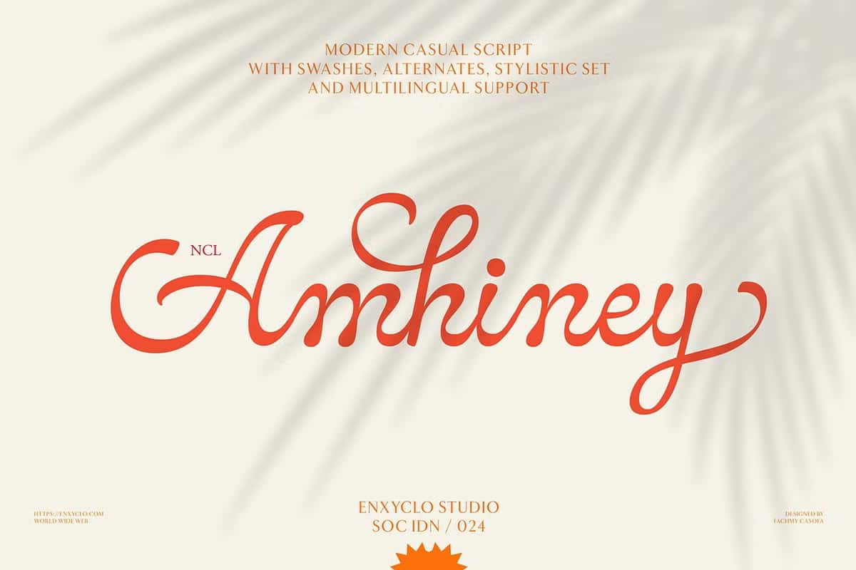 Amhiney - Casual Script - Leasted - Graphics Template Resources