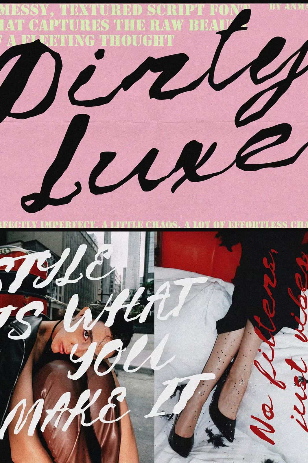 Dirty Luxe: Inky Messy Script Font - Leasted - Graphics Template Resources
