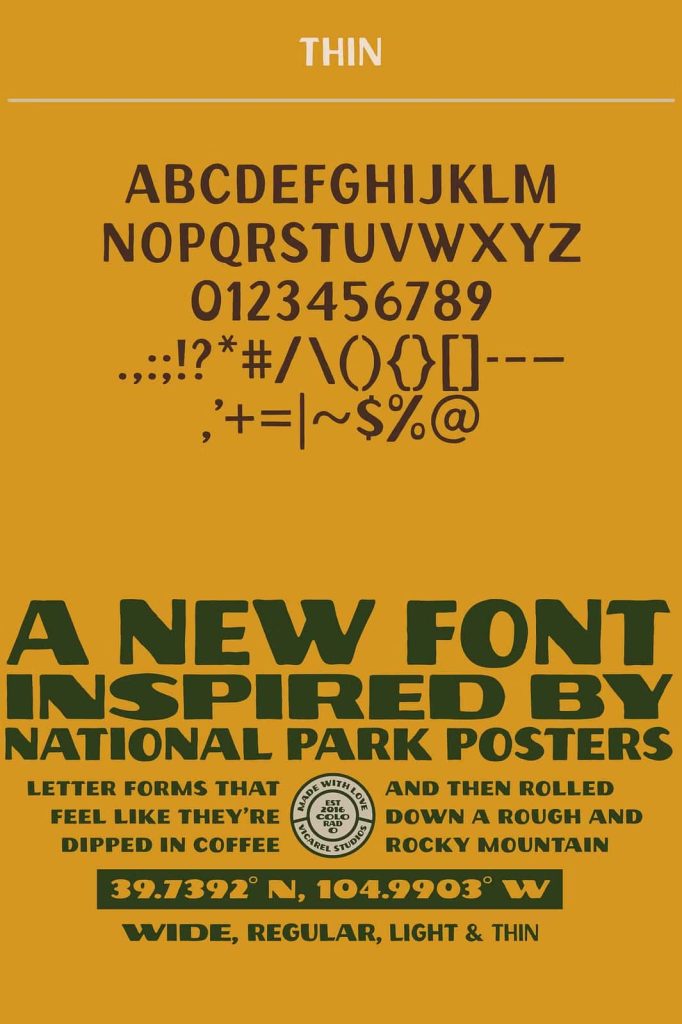 Ynp Font John Muir Sans – National Park Font - Leasted - Graphics Template Resources